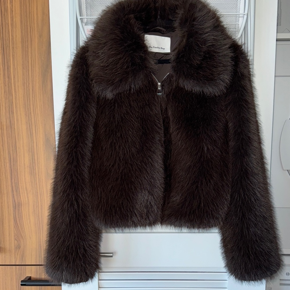 The Frankie Shop Dark Brown Teddy Jacket